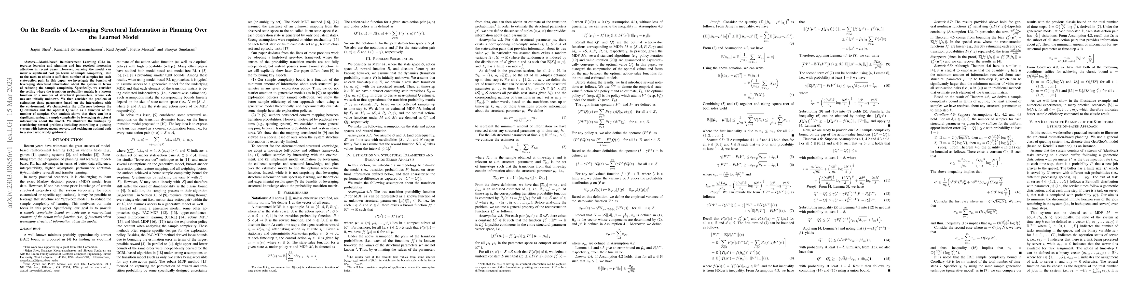 Thumbnail for On the Benefits of Leveraging Structural Information in Planning Over
  the Learned Model
