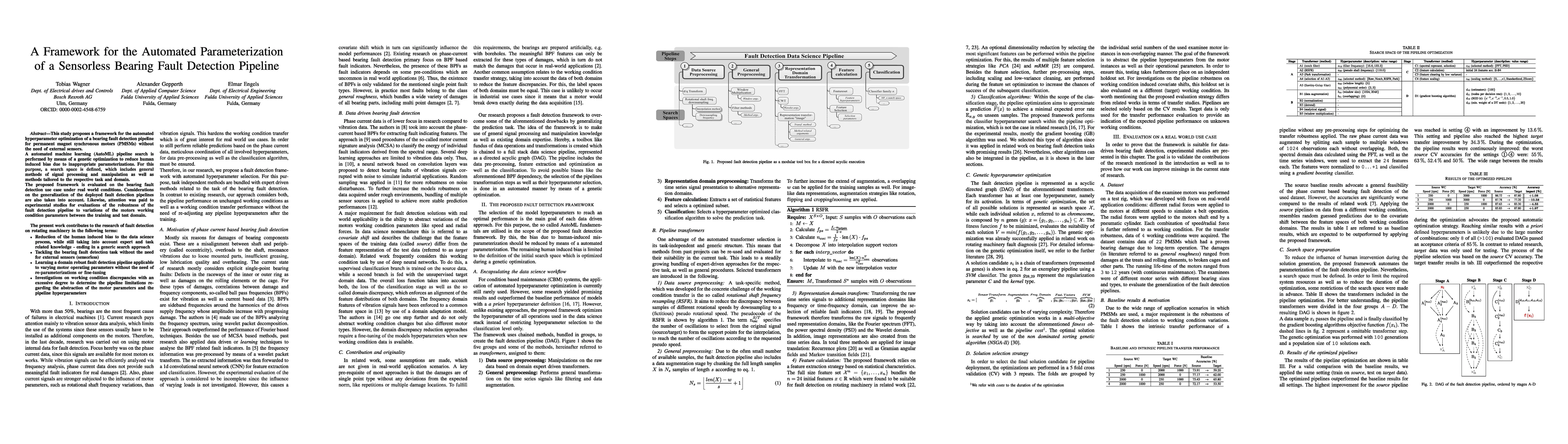 Thumbnail for A Framework for the Automated Parameterization of a Sensorless Bearing
  Fault Detection Pipeline