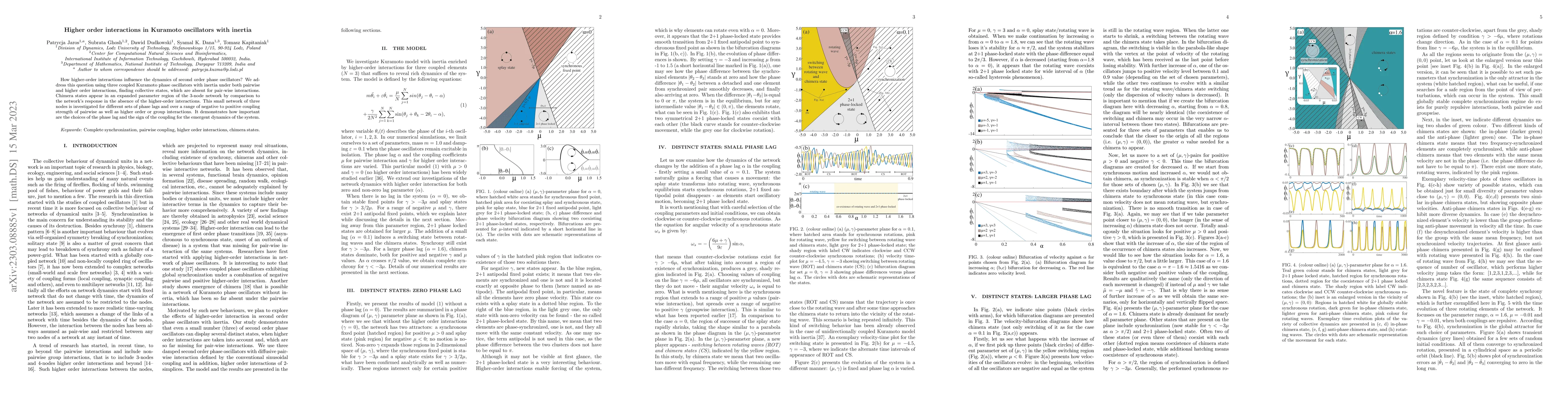 Thumbnail for Higher order interactions in Kuramoto oscillators with inertia