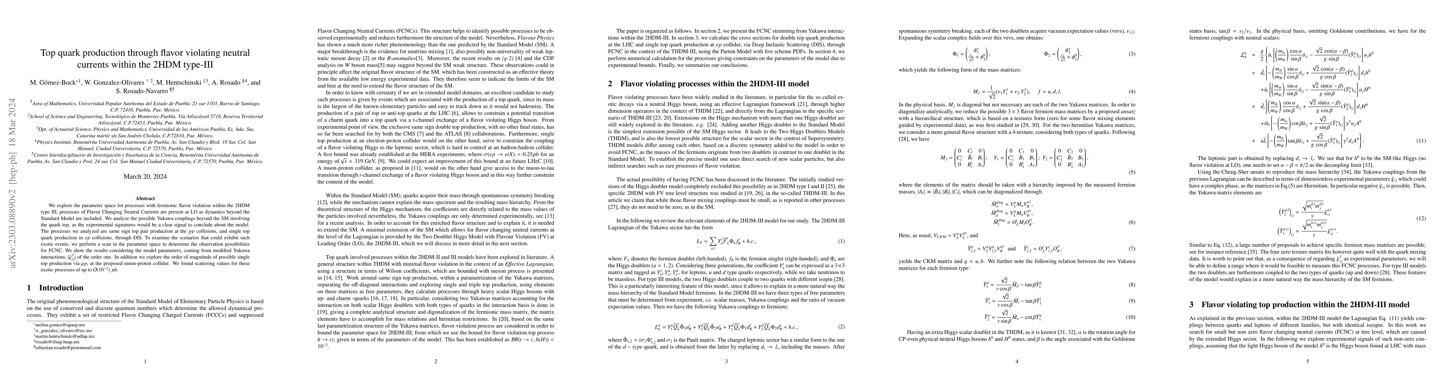 Thumbnail for Top quark production through flavor violating neutral currents within
  the 2HDM type-III