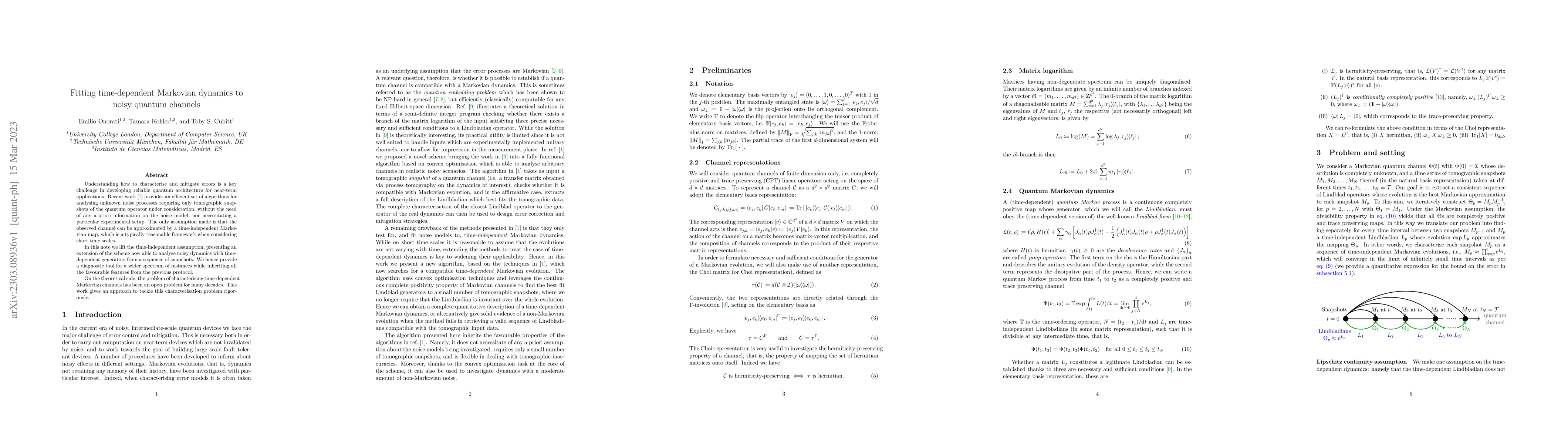 Thumbnail for Fitting time-dependent Markovian dynamics to noisy quantum channels