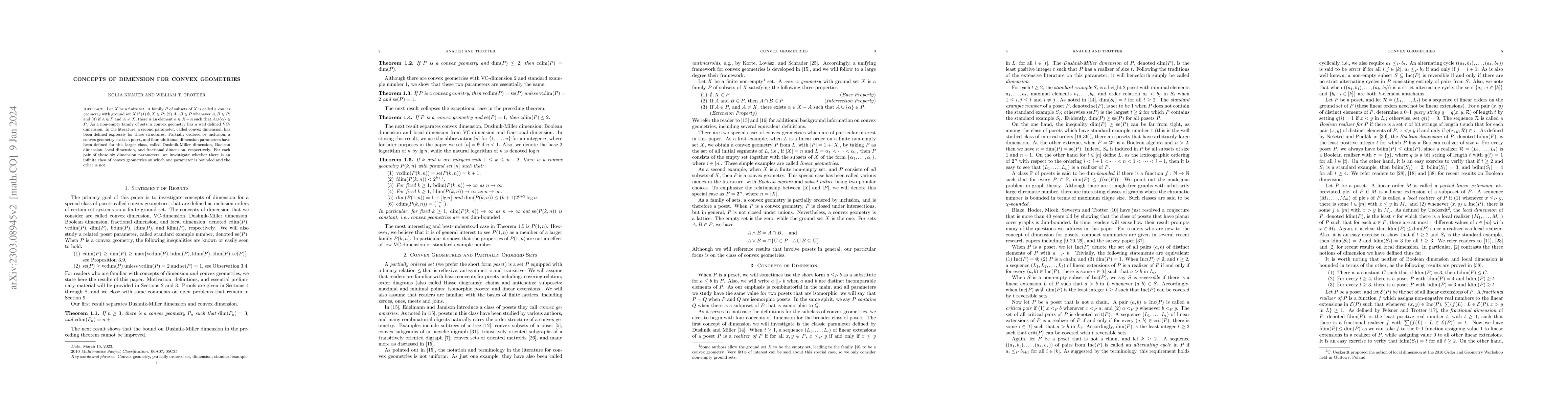 Thumbnail for Concepts of Dimension for Convex Geometries