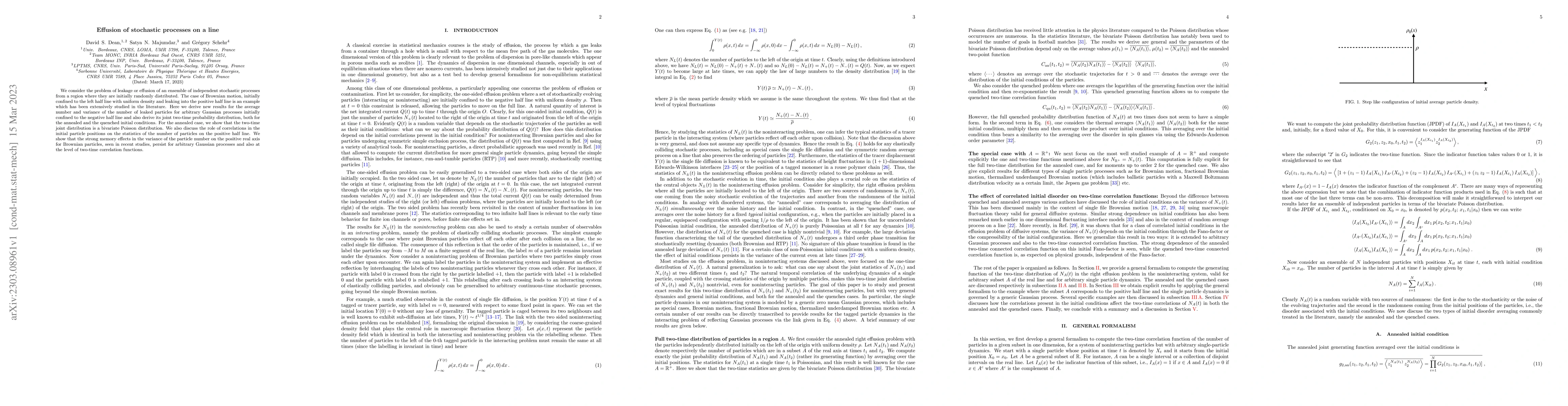 Thumbnail for Effusion of stochastic processes on a line