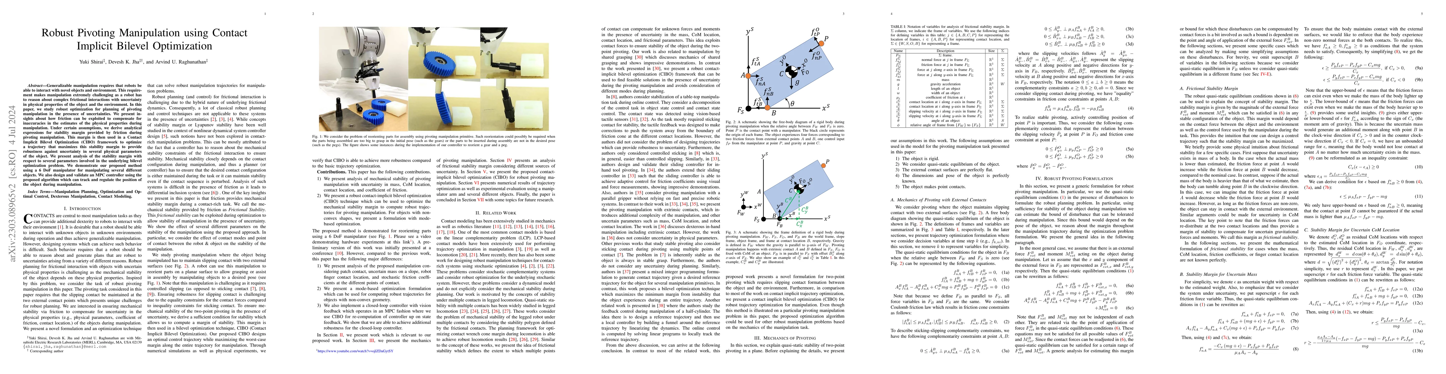 Thumbnail for Robust Pivoting Manipulation using Contact Implicit Bilevel Optimization