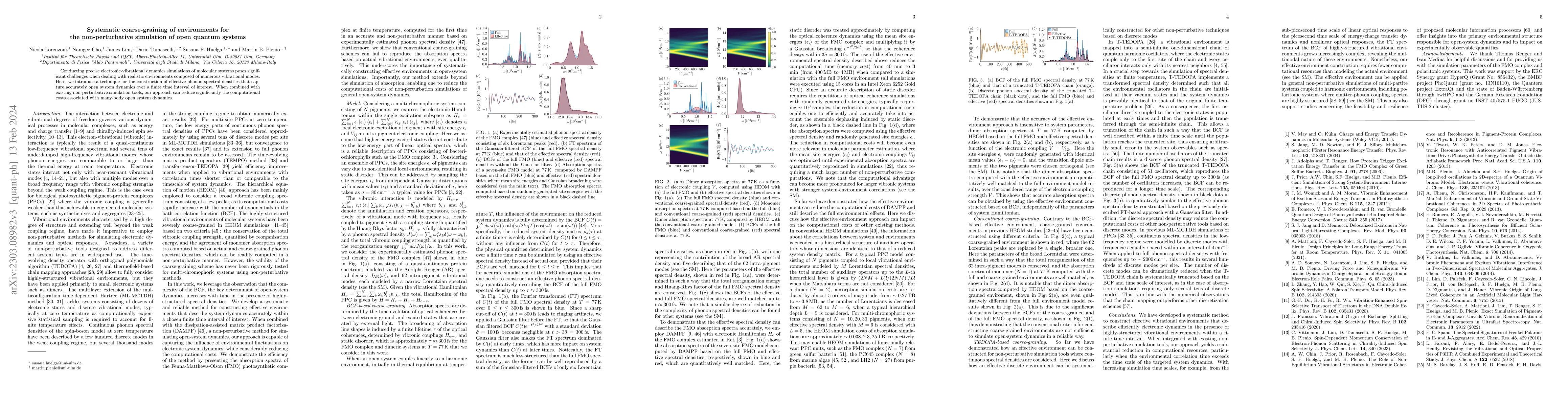 Thumbnail for Systematic coarse-graining of environments for the non-perturbative
  simulation of open quantum systems
