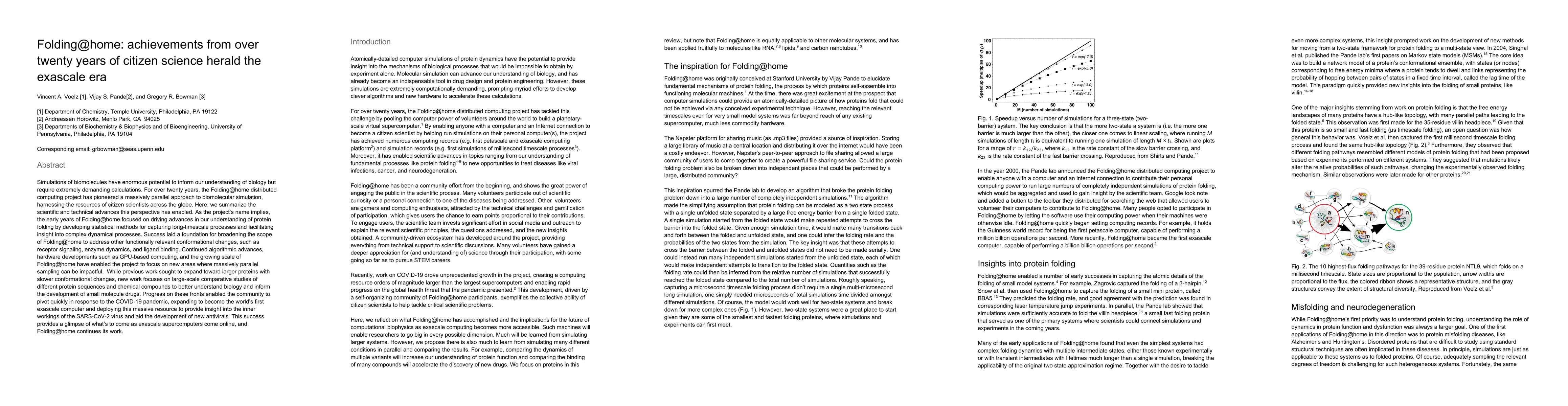 Thumbnail for Folding@home: achievements from over twenty years of citizen science
  herald the exascale era
