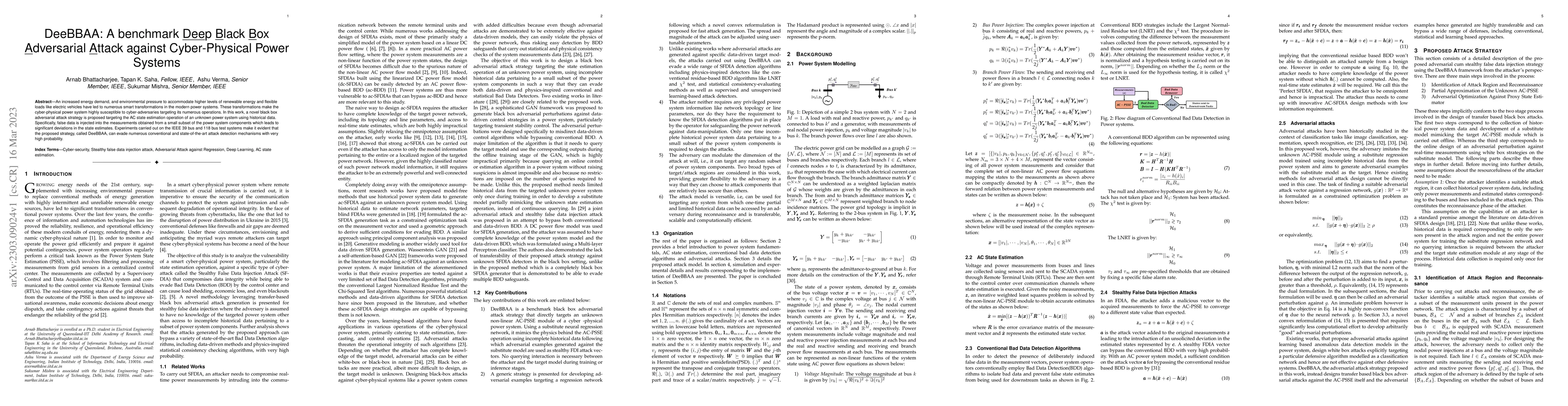 Thumbnail for DeeBBAA: A benchmark Deep Black Box Adversarial Attack against
  Cyber-Physical Power Systems
