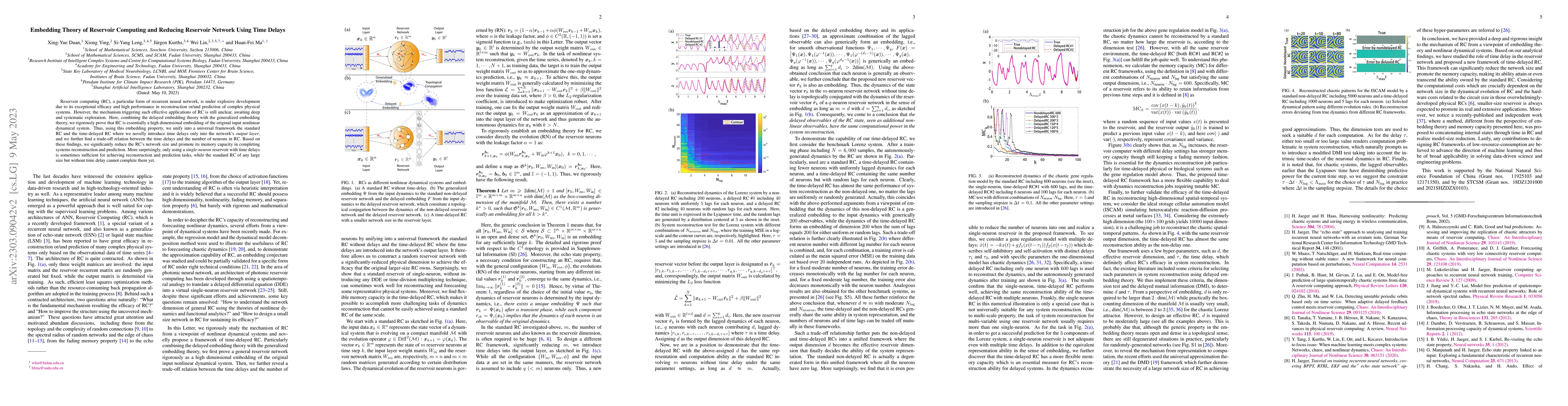 Thumbnail for Embedding Theory of Reservoir Computing and Reducing Reservoir Network
  Using Time Delays