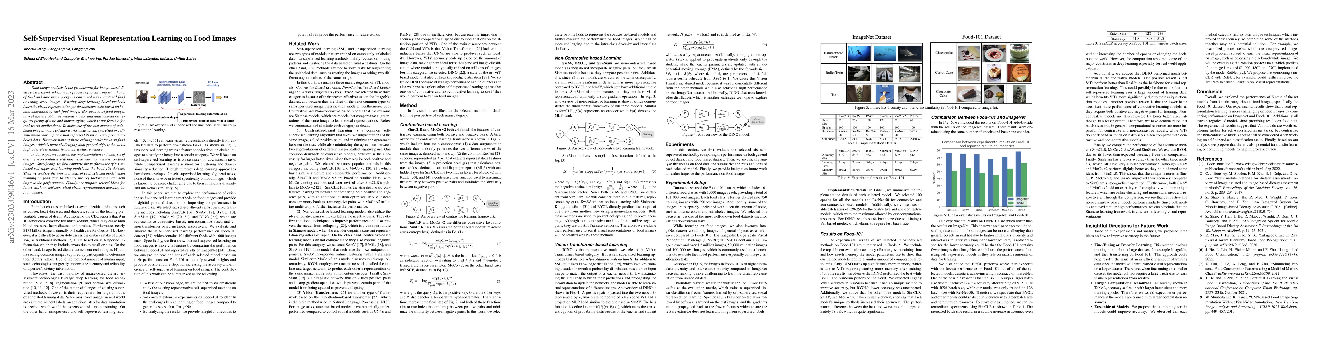 Thumbnail for Self-Supervised Visual Representation Learning on Food Images