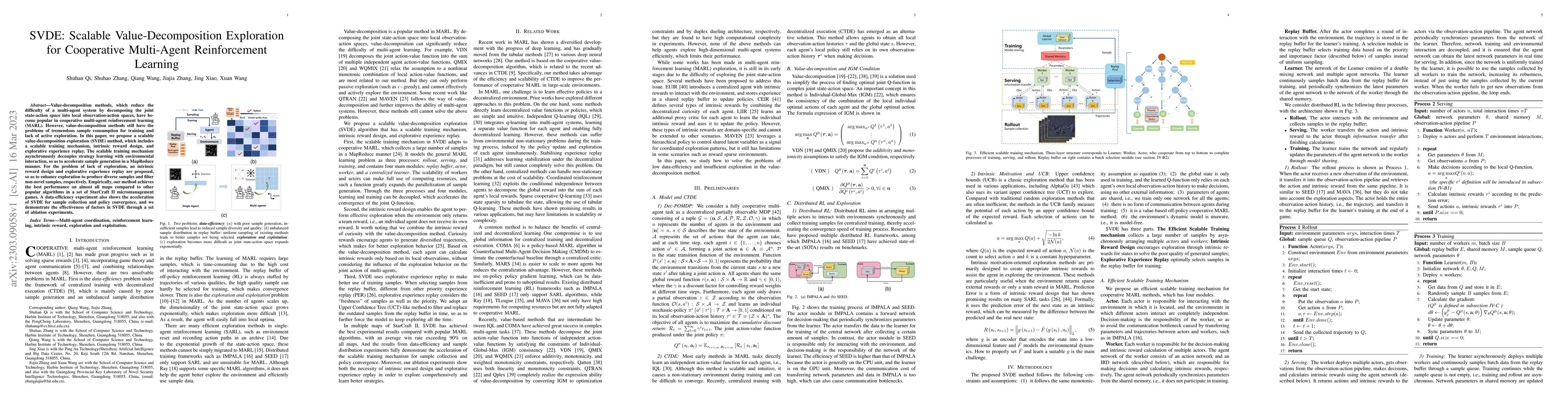 Thumbnail for SVDE: Scalable Value-Decomposition Exploration for Cooperative
  Multi-Agent Reinforcement Learning