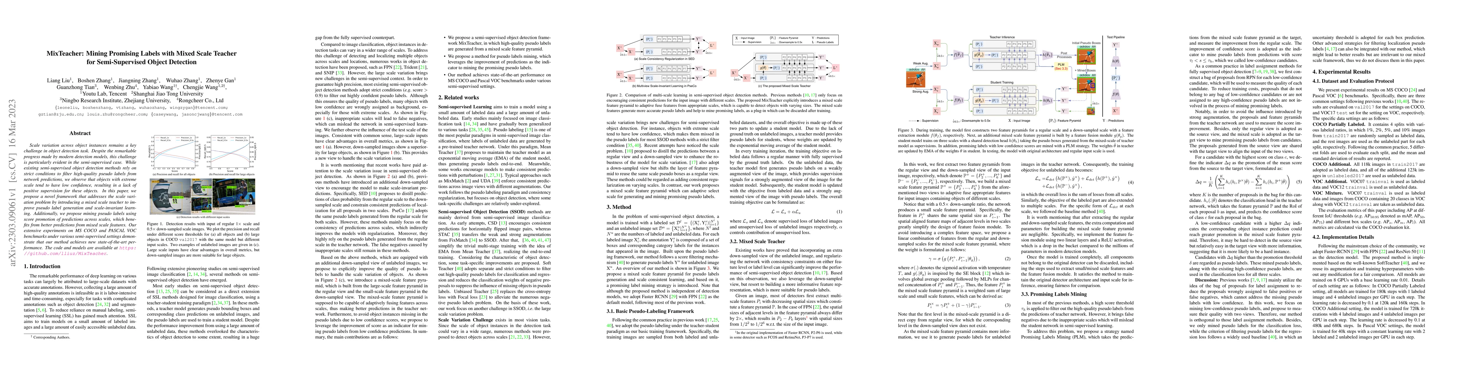 Thumbnail for MixTeacher: Mining Promising Labels with Mixed Scale Teacher for
  Semi-Supervised Object Detection