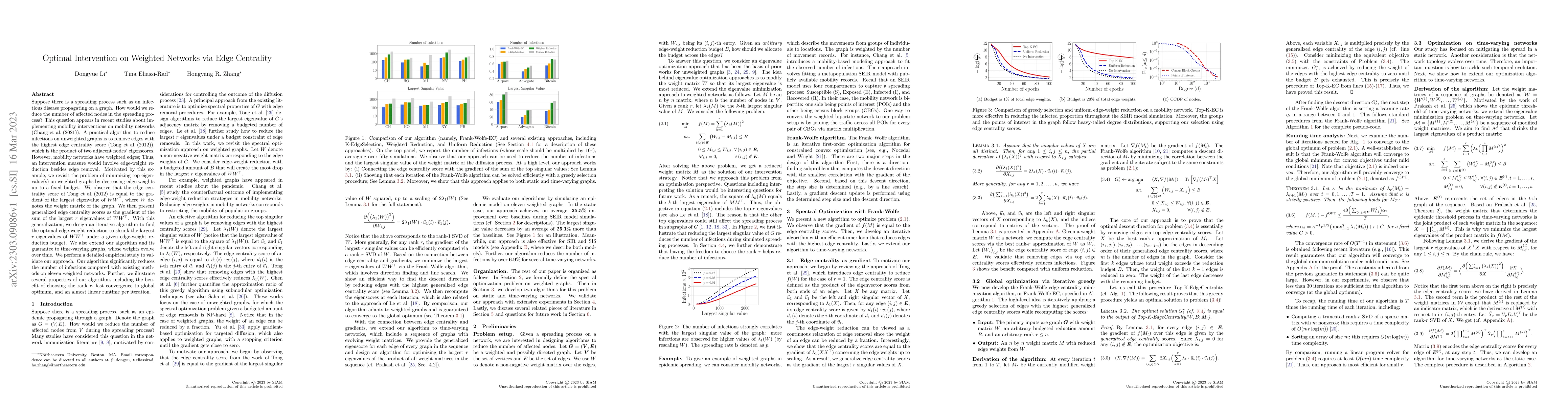 Thumbnail for Optimal Intervention on Weighted Networks via Edge Centrality