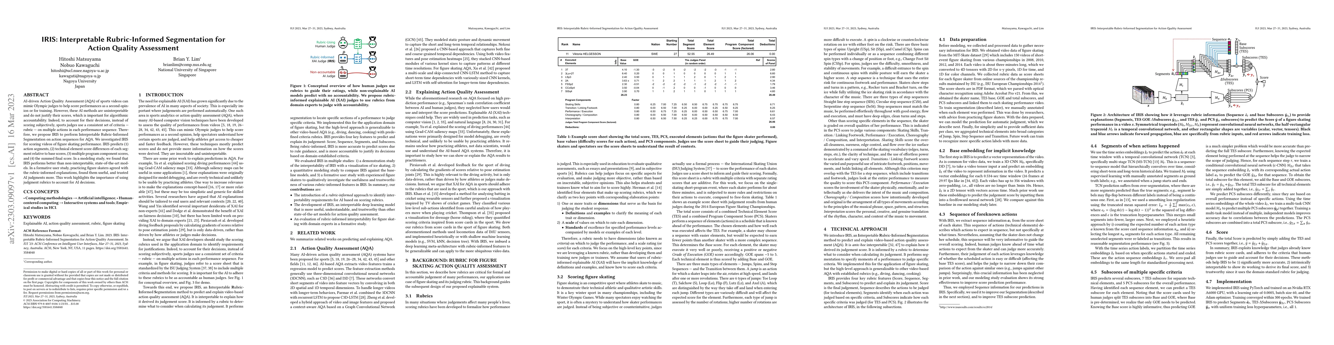 Thumbnail for IRIS: Interpretable Rubric-Informed Segmentation for Action Quality
  Assessment