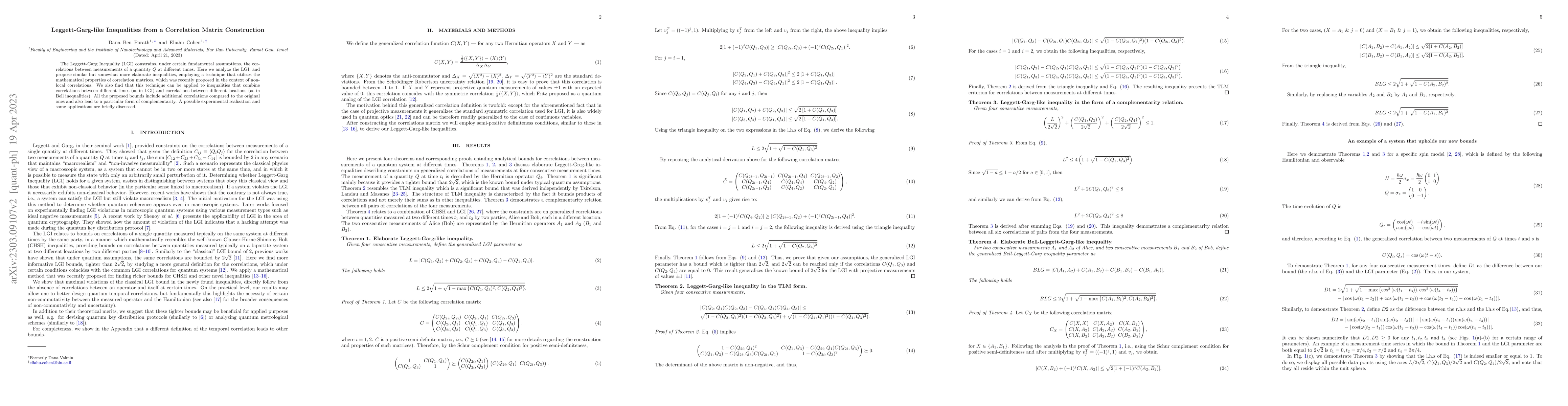 Thumbnail for Leggett-Garg-like Inequalities from a Correlation Matrix Construction