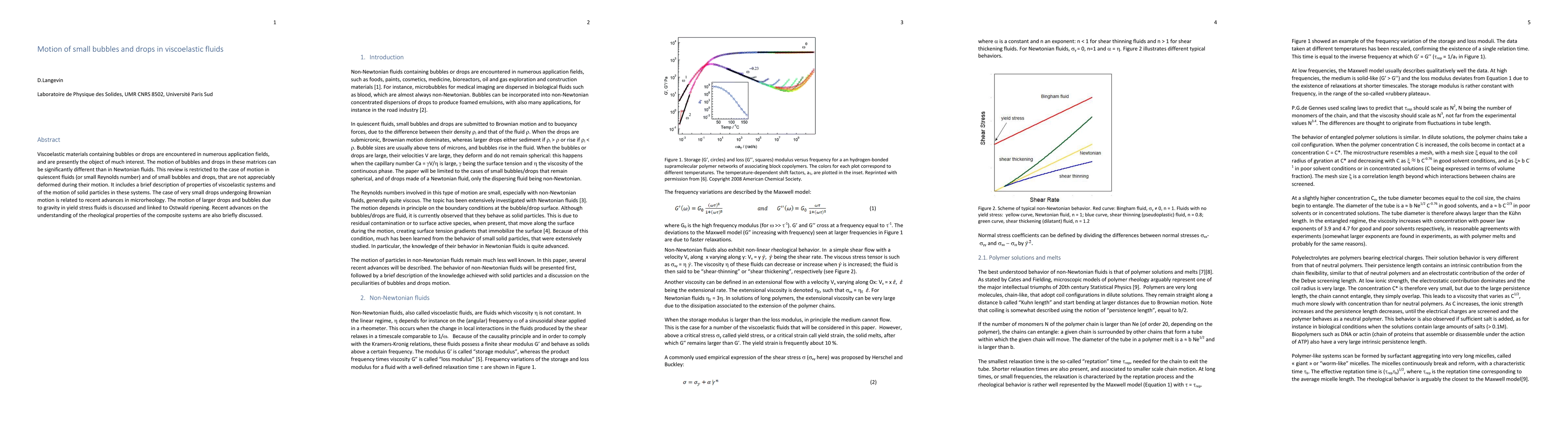 Thumbnail for Motion of small bubbles and drops in viscoelastic fluids