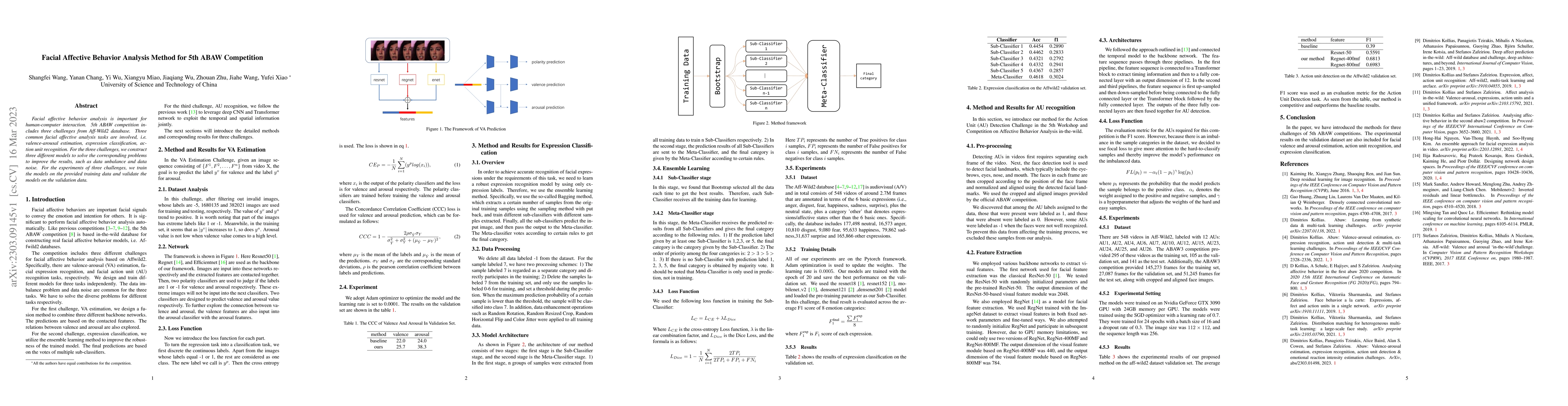 Thumbnail for Facial Affective Behavior Analysis Method for 5th ABAW Competition