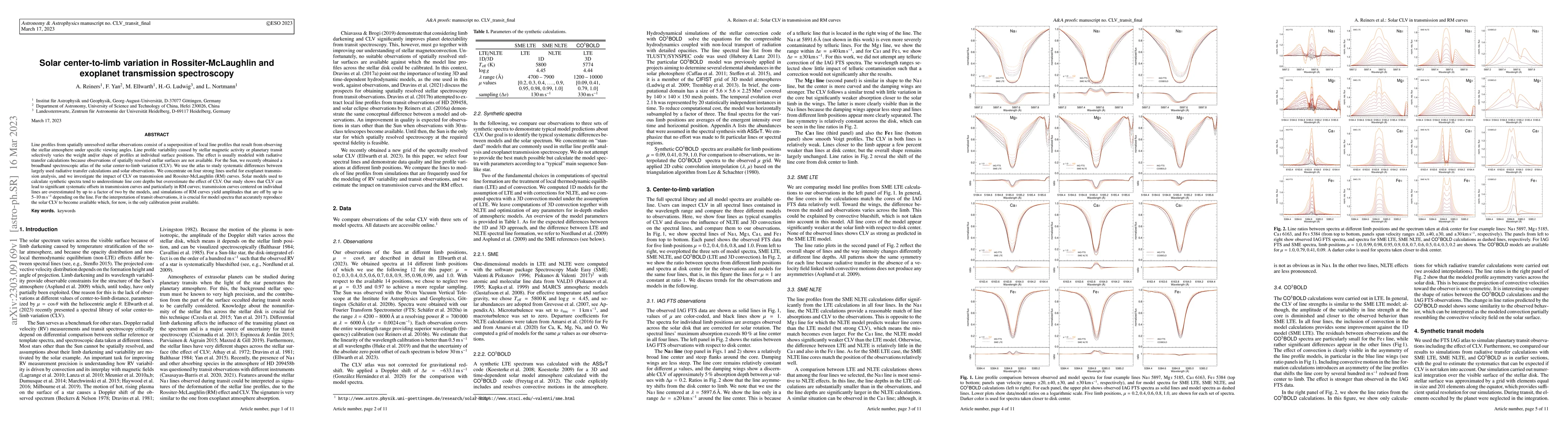 Thumbnail for Solar center-to-limb variation in Rossiter-McLaughlin and exoplanet
  transmission spectroscopy