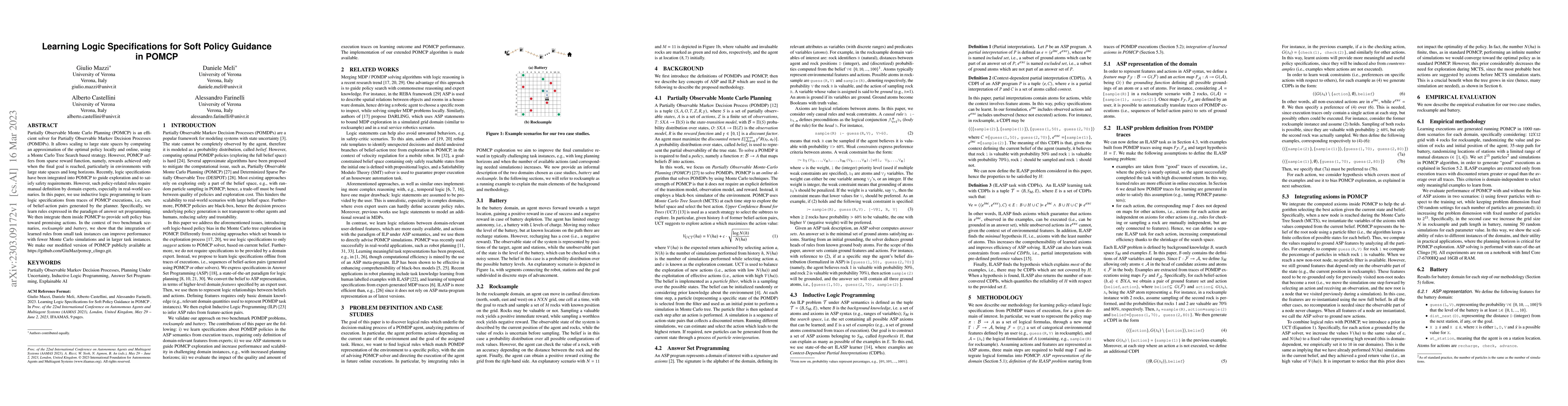 Thumbnail for Learning Logic Specifications for Soft Policy Guidance in POMCP