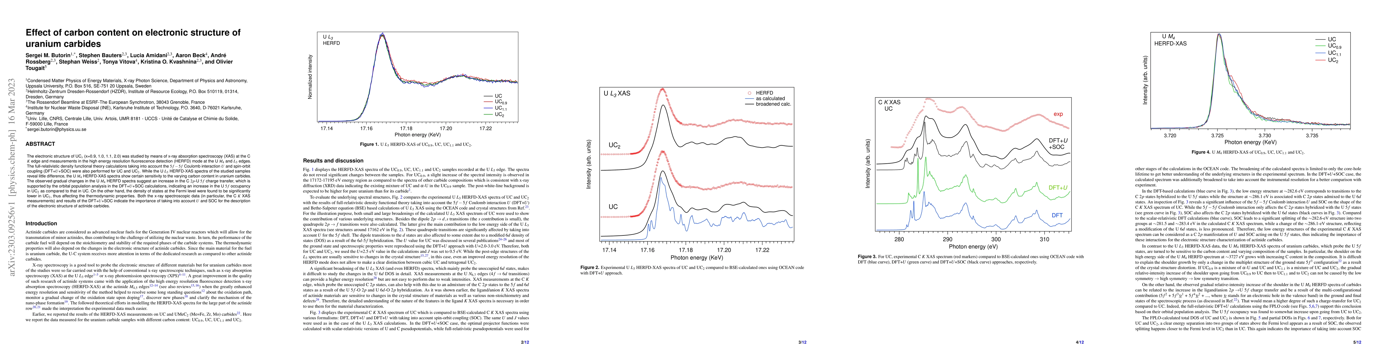 Thumbnail for Effect of carbon content on electronic structure of uranium carbides