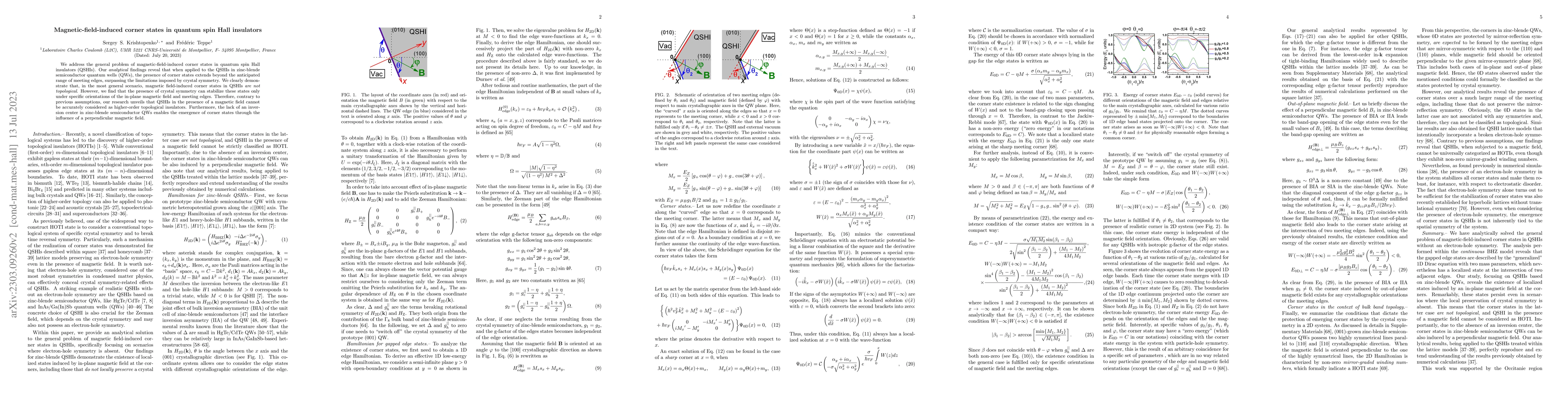 Thumbnail for Magnetic-field-induced corner states in quantum spin Hall insulators