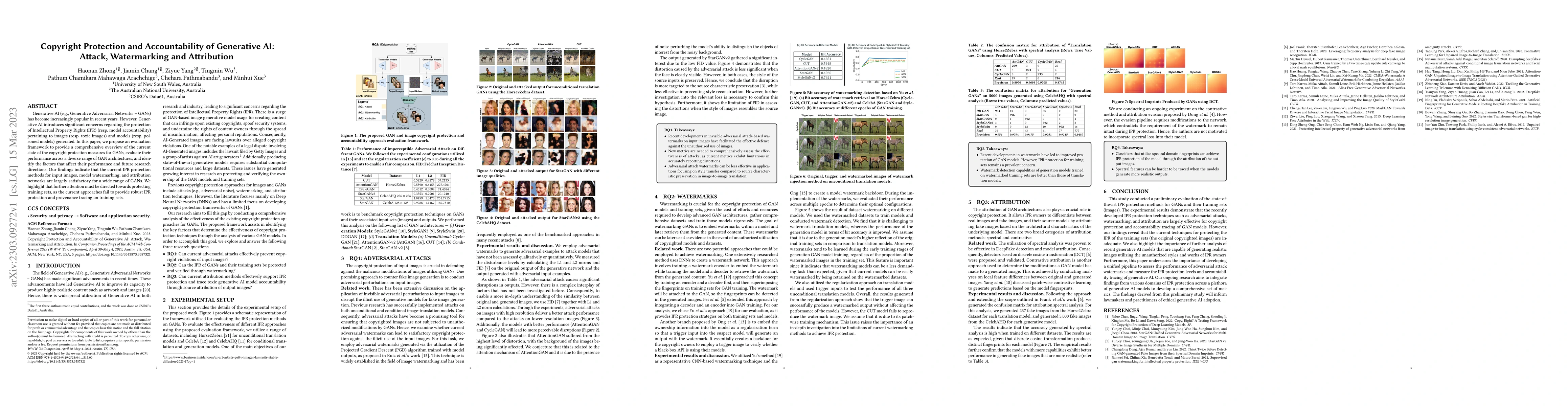Thumbnail for Copyright Protection and Accountability of Generative AI:Attack,
  Watermarking and Attribution