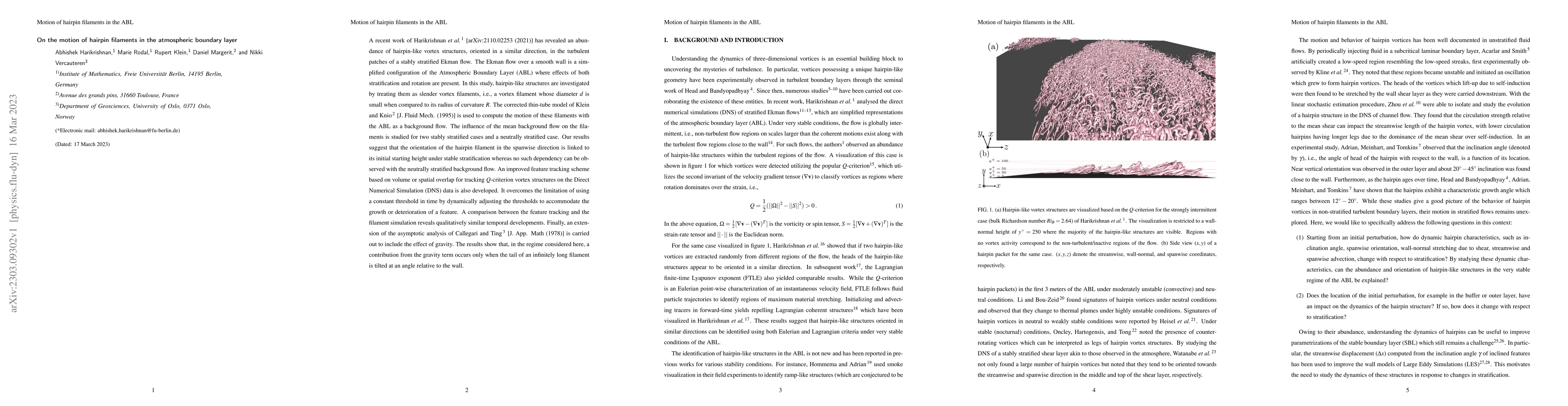 Thumbnail for On the motion of hairpin filaments in the atmospheric boundary layer