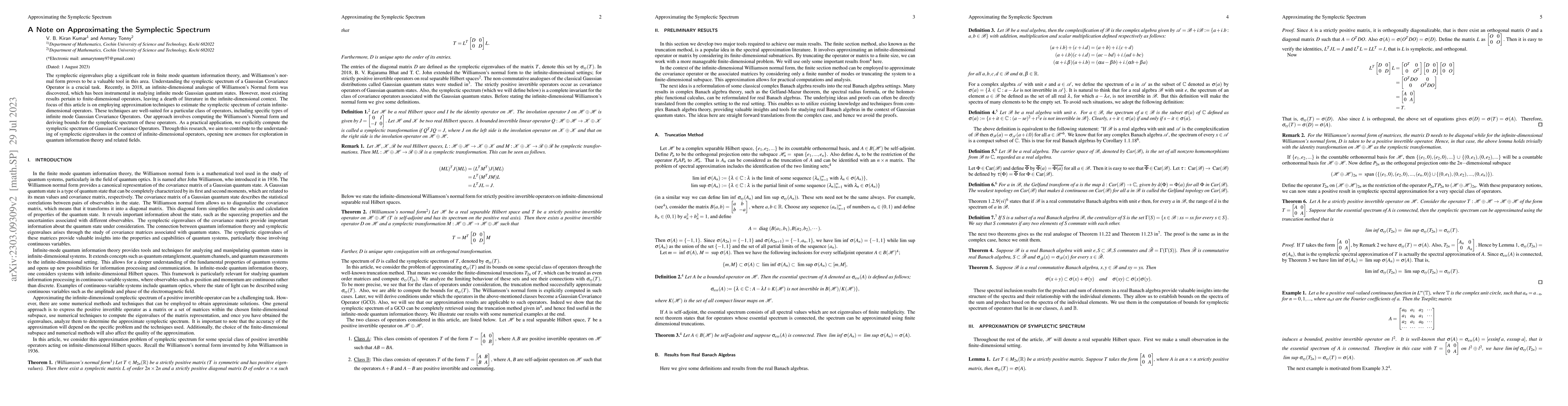 Thumbnail for A Note on Approximating the Symplectic Spectrum
