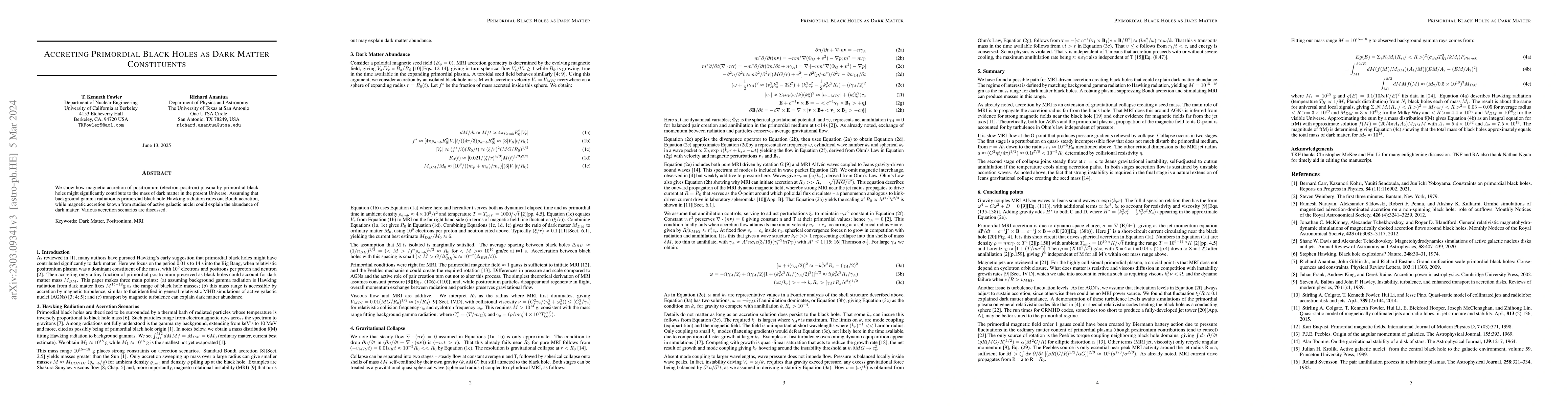 Thumbnail for Accreting Primordial Black Holes as Dark Matter Constituents