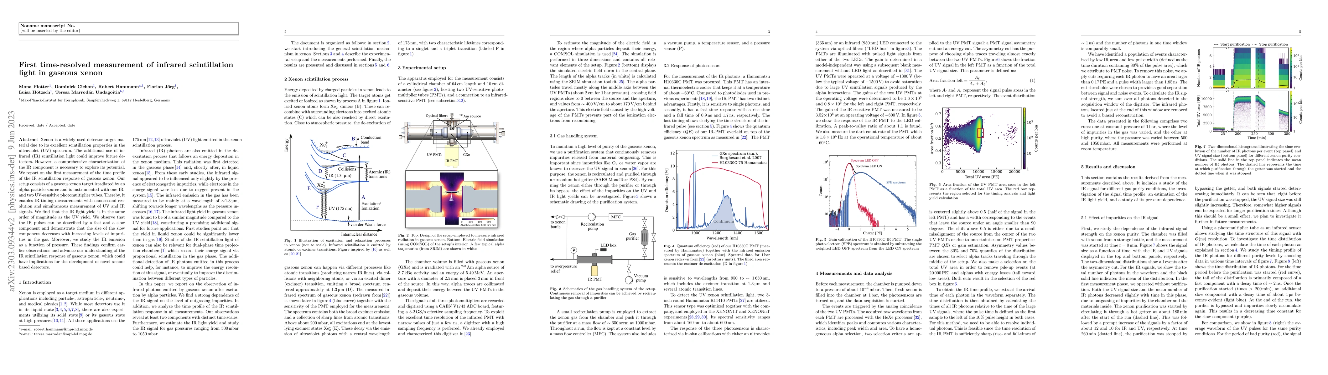 Thumbnail for First time-resolved measurement of infrared scintillation light in
  gaseous xenon