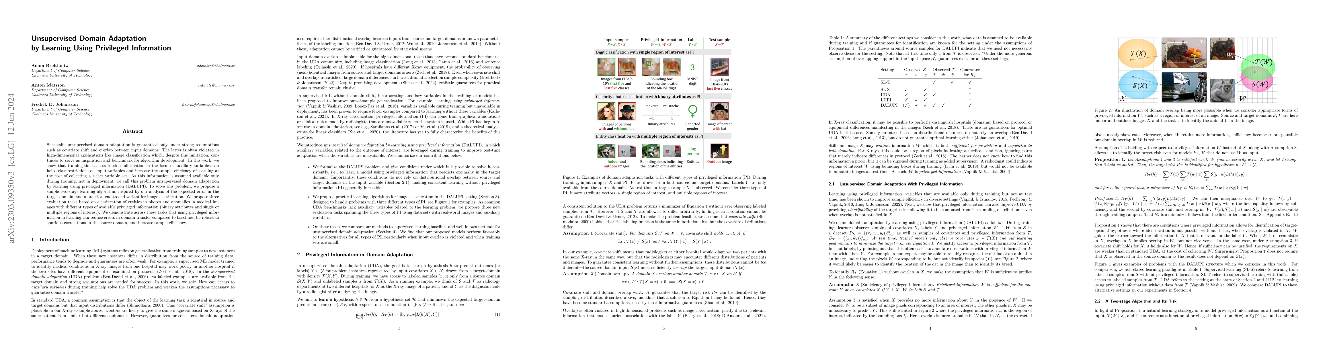 Thumbnail for Unsupervised domain adaptation by learning using privileged information