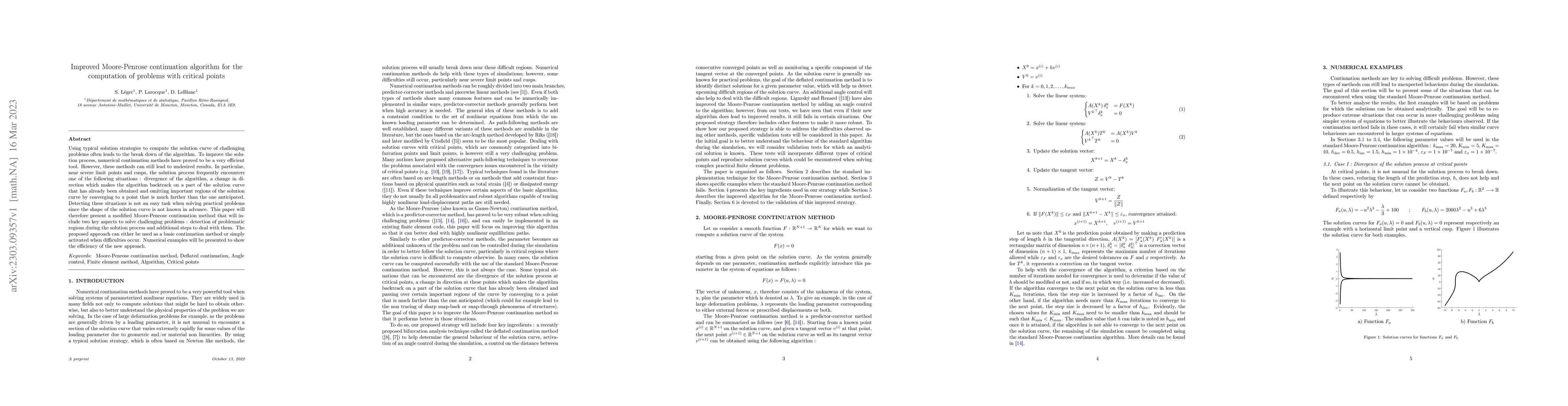 Thumbnail for Improved Moore-Penrose continuation algorithm for the computation of
  problems with critical points