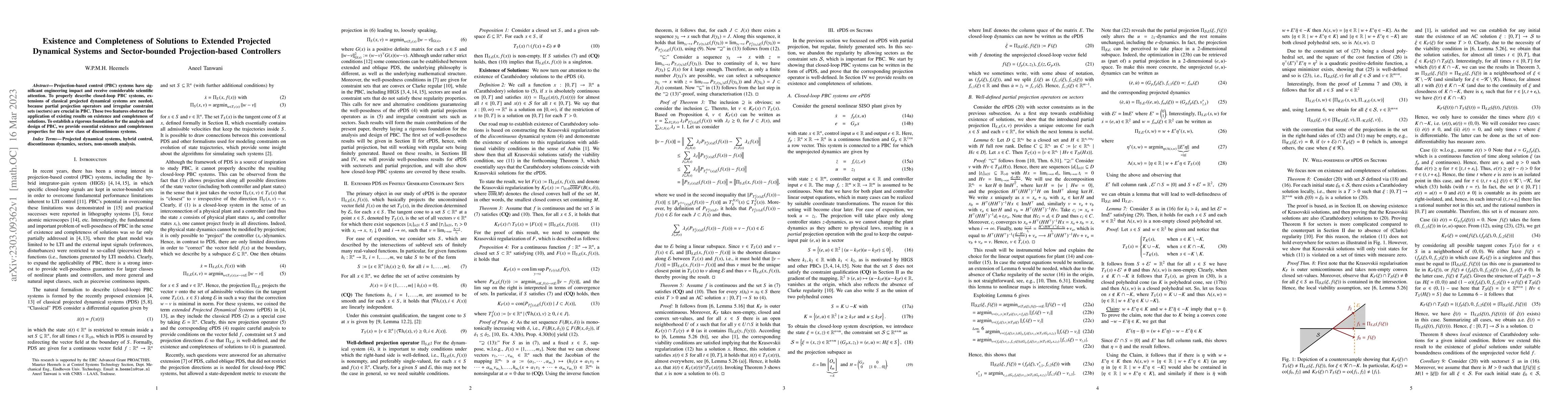 Thumbnail for Existence and Completeness of Solutions to Extended Projected Dynamical
  Systems and Sector-bounded Projection-based Controllers