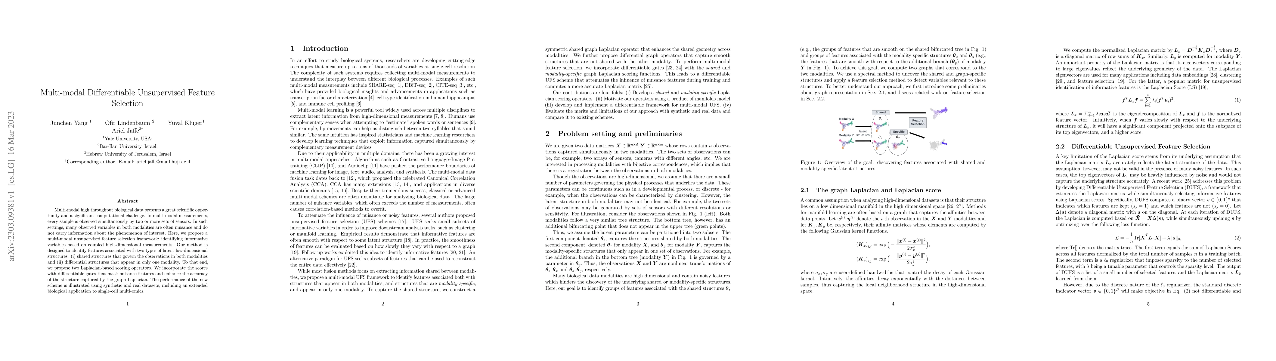 Thumbnail for Multi-modal Differentiable Unsupervised Feature Selection