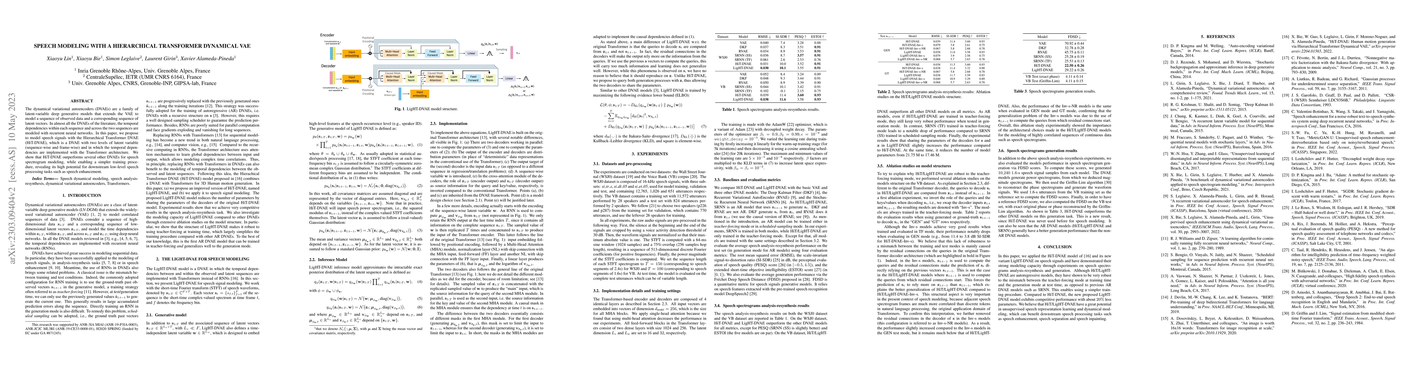 Thumbnail for Speech Modeling with a Hierarchical Transformer Dynamical VAE