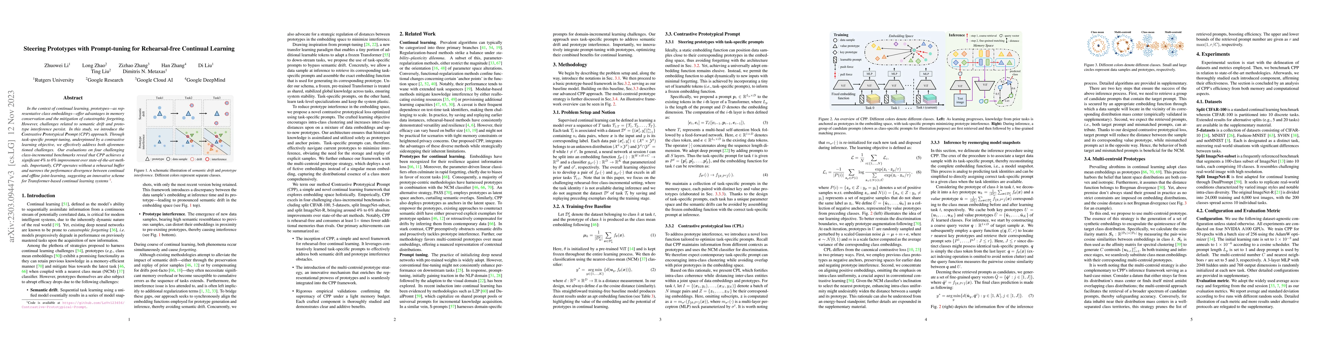 Thumbnail for Steering Prototypes with Prompt-tuning for Rehearsal-free Continual
  Learning