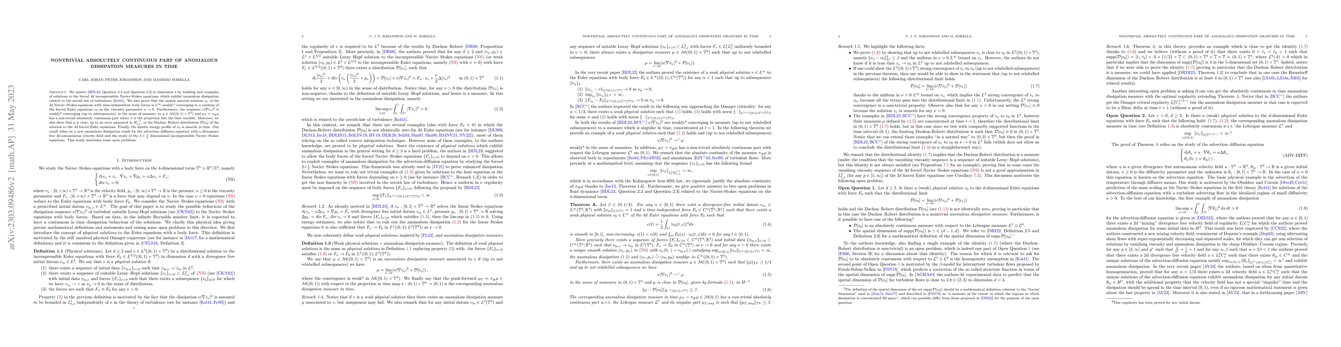 Thumbnail for Nontrivial absolutely continuous part of anomalous dissipation measures
  in time