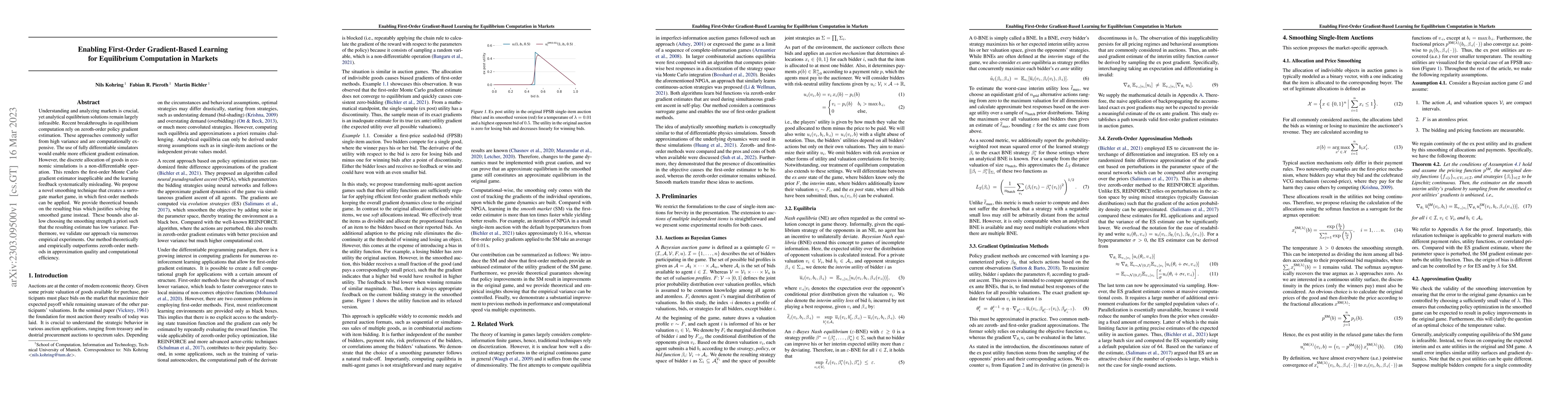 Thumbnail for Enabling First-Order Gradient-Based Learning for Equilibrium Computation
  in Markets