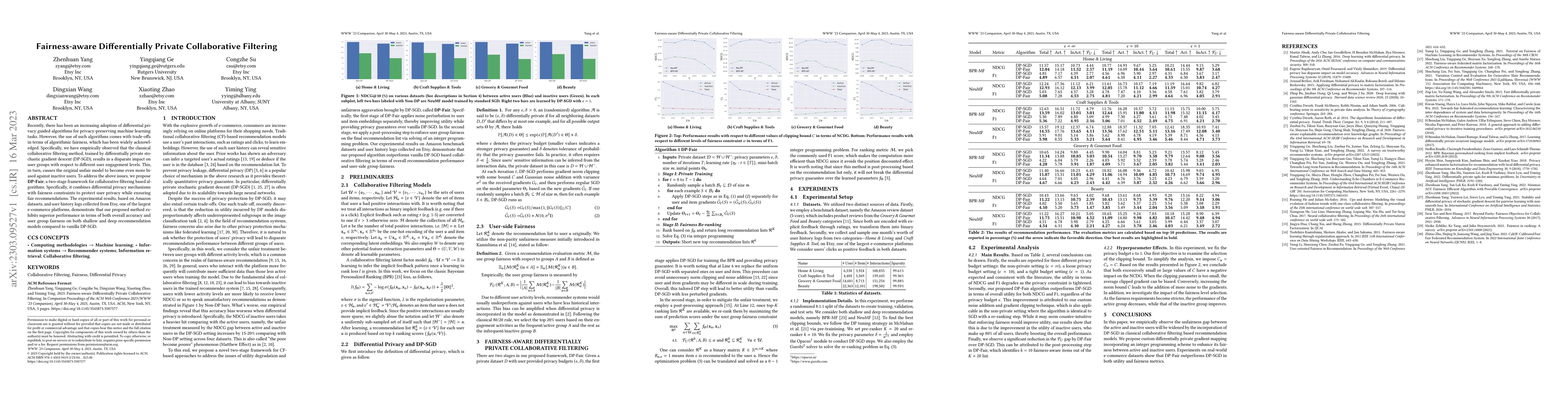 Thumbnail for Fairness-aware Differentially Private Collaborative Filtering