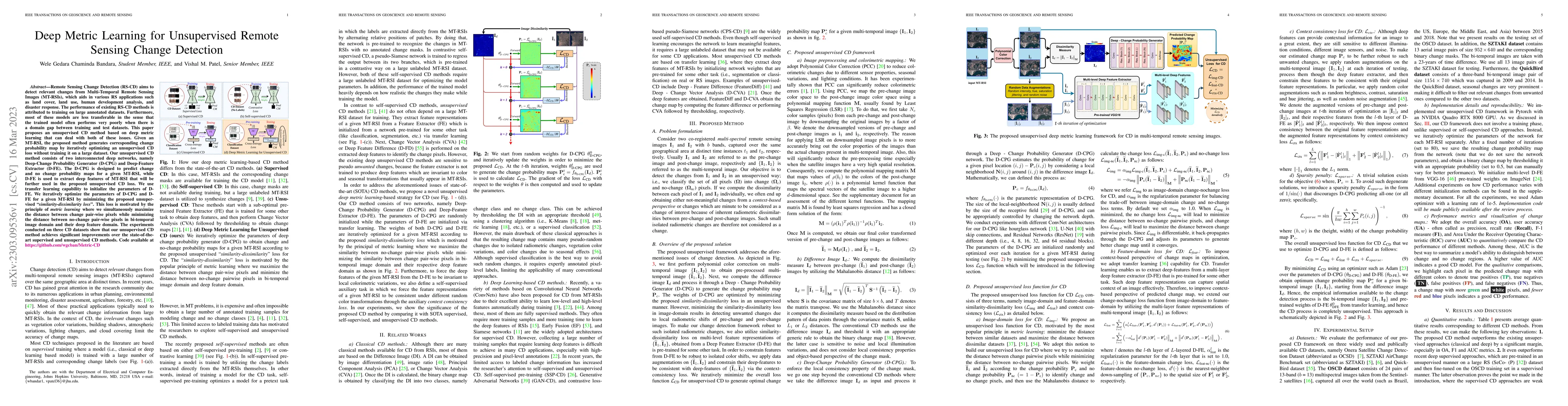 Thumbnail for Deep Metric Learning for Unsupervised Remote Sensing Change Detection