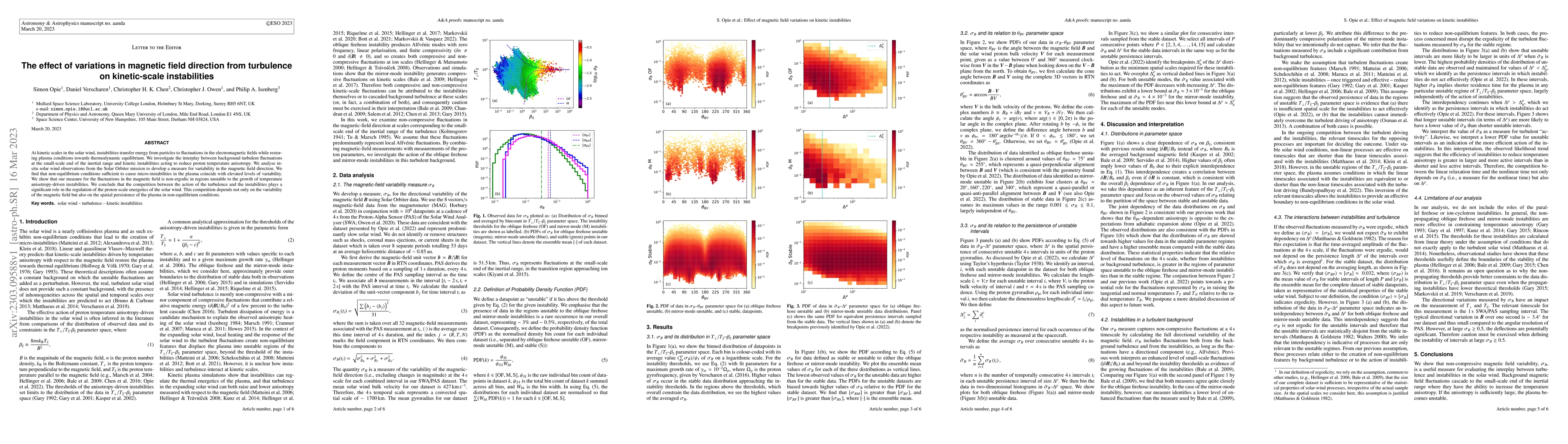 Thumbnail for The effect of variations in magnetic field direction from turbulence on
  kinetic-scale instabilities