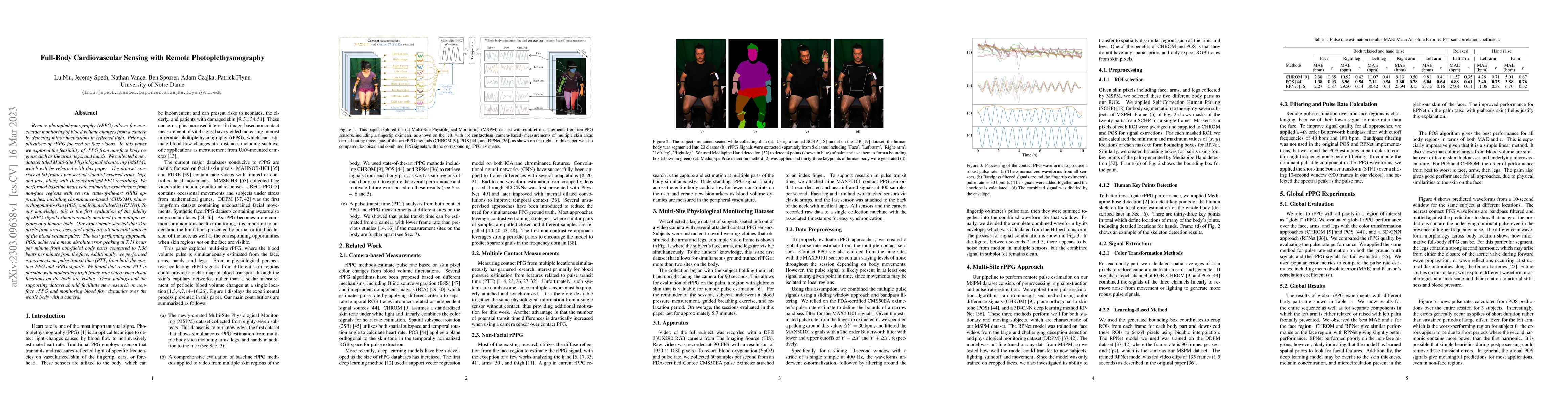 Thumbnail for Full-Body Cardiovascular Sensing with Remote Photoplethysmography