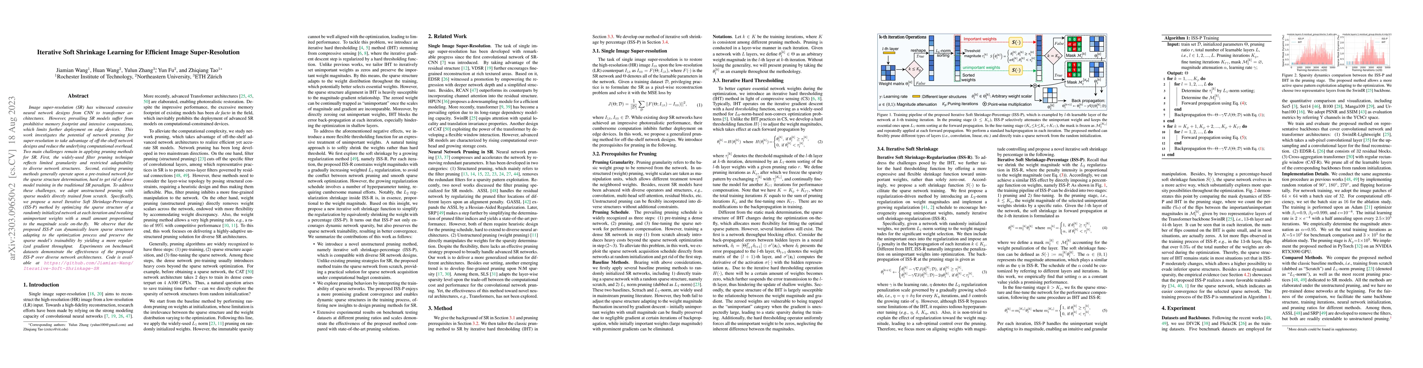 Thumbnail for Iterative Soft Shrinkage Learning for Efficient Image Super-Resolution