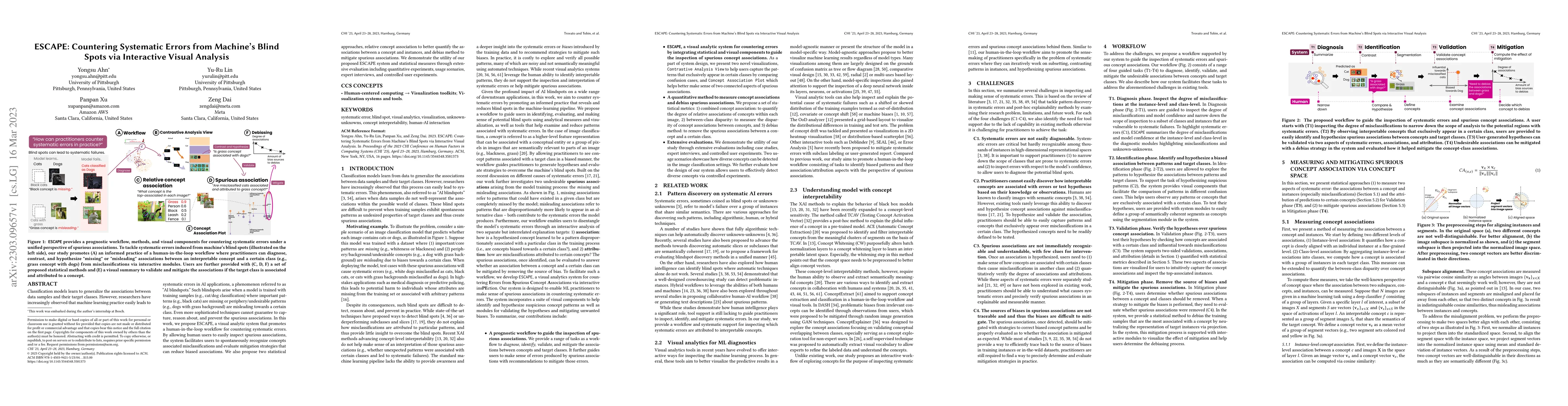 Thumbnail for ESCAPE: Countering Systematic Errors from Machine's Blind Spots via
  Interactive Visual Analysis