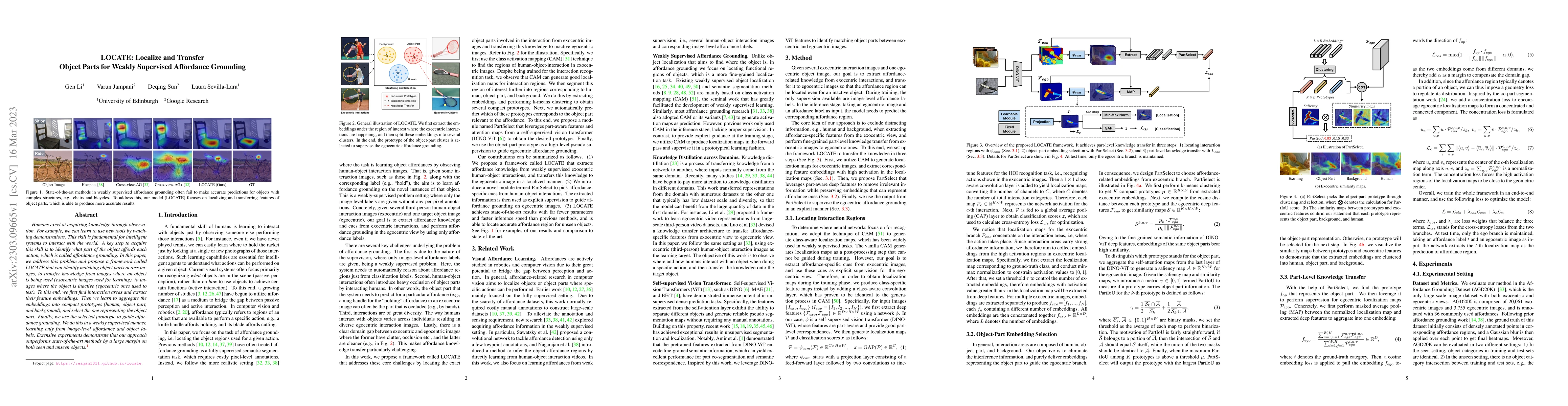 Thumbnail for LOCATE: Localize and Transfer Object Parts for Weakly Supervised
  Affordance Grounding