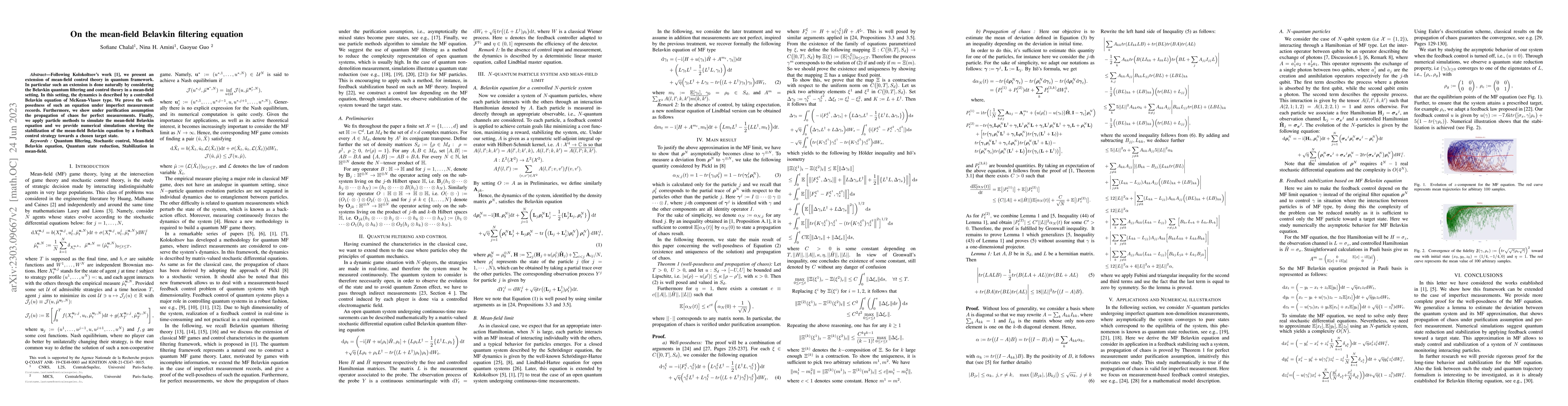 Thumbnail for On the mean-field Belavkin filtering equation