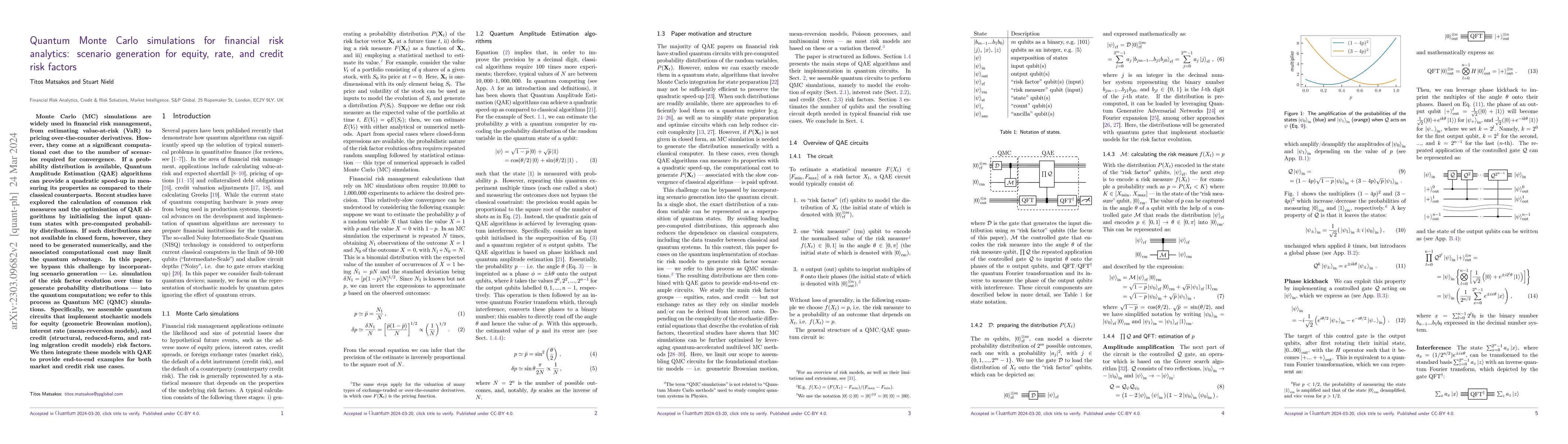 Thumbnail for Quantum Monte Carlo simulations for financial risk analytics: scenario
  generation for equity, rate, and credit risk factors