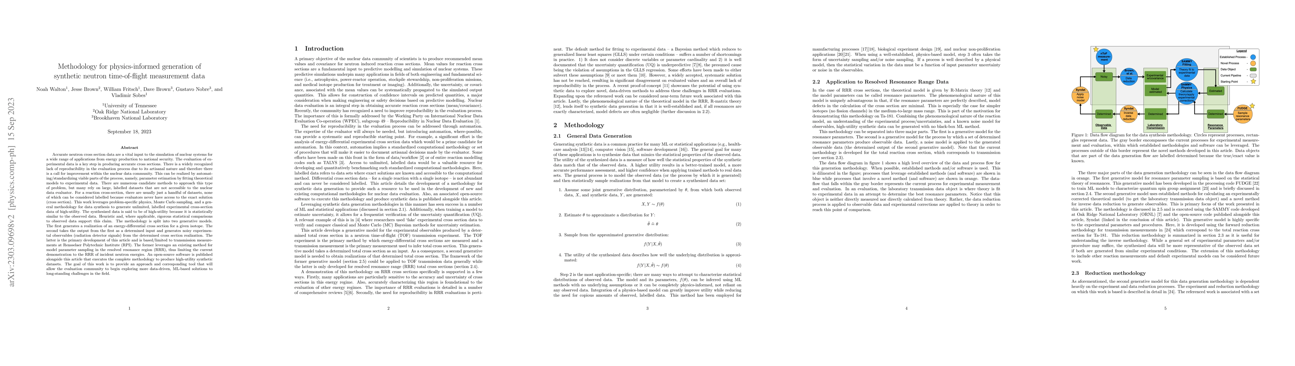 Thumbnail for Methodology for physics-informed generation of synthetic neutron
  time-of-flight measurement data