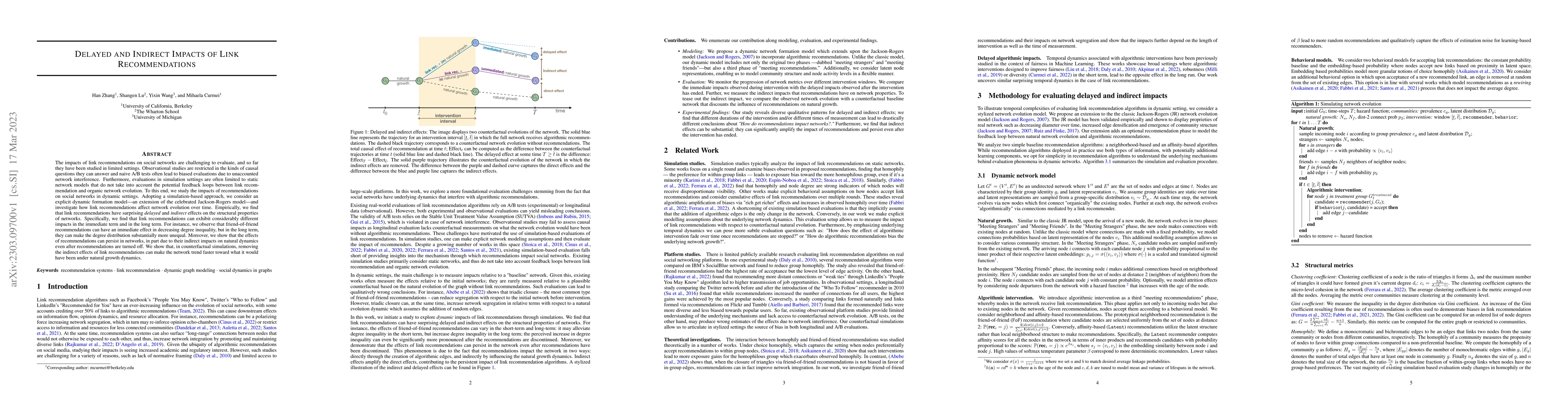 Thumbnail for Delayed and Indirect Impacts of Link Recommendations