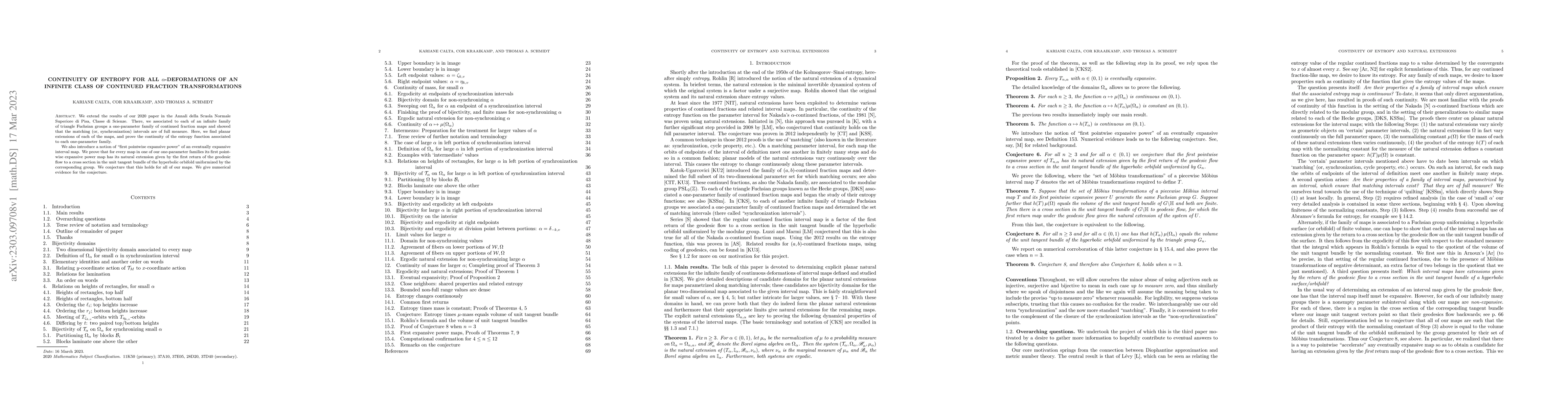Thumbnail for Continuity of entropy for all $\alpha$-deformations of an infinite class
  of continued fraction transformations