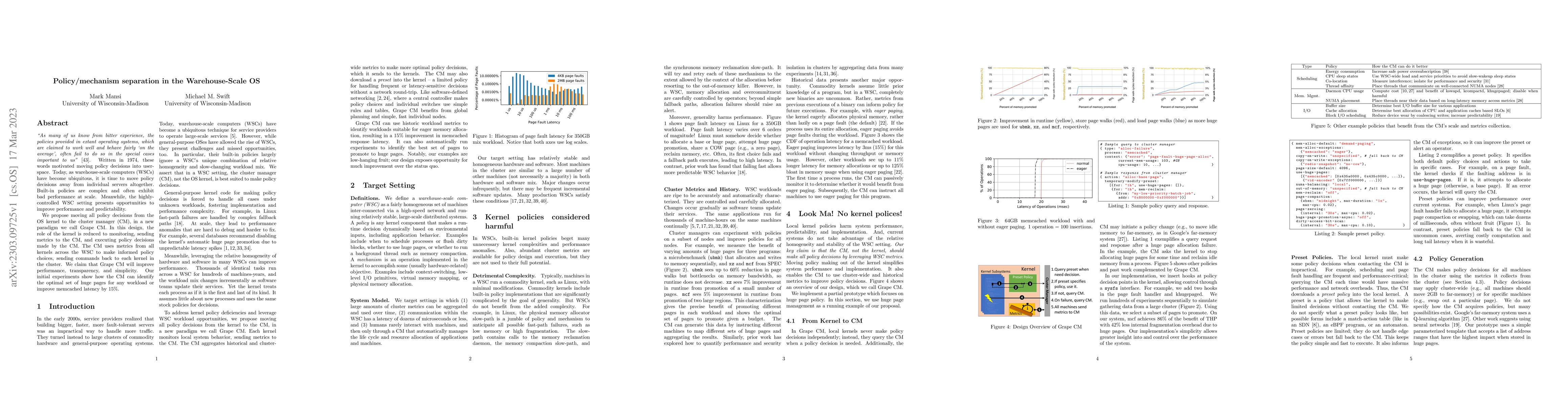 Thumbnail for Policy/mechanism separation in the Warehouse-Scale OS